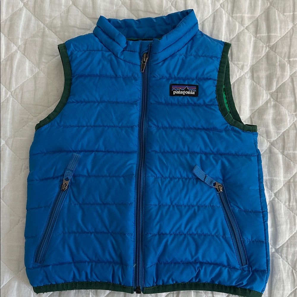 Patagonia Bright Blue Quilted Vest 18m